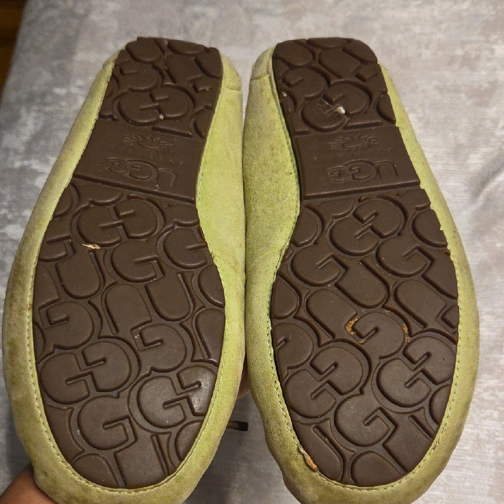UGG Green Suede Slippers - Picture 6 of 7